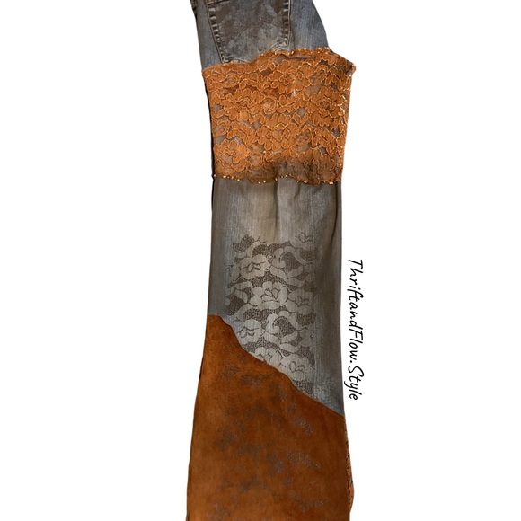 BOUTIQUE | PARASUCO | ERGONOMIC JEANS | BOHO | LEATHER | DYE LACE | SPANDEX - Picture 7 of 16